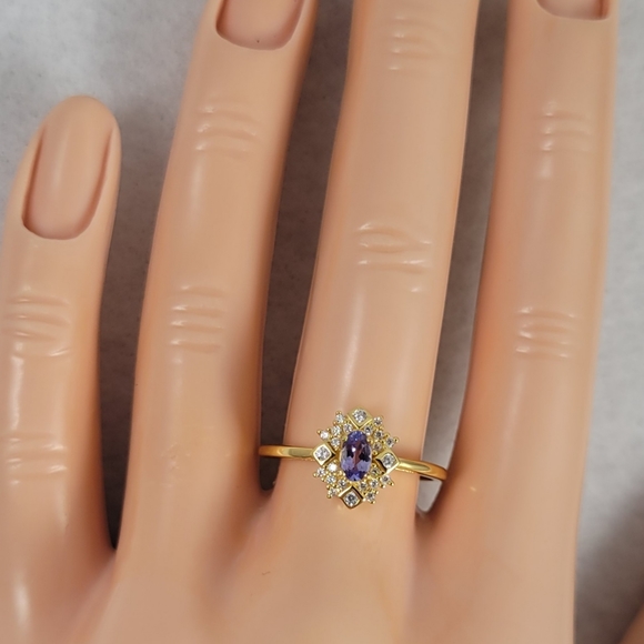 Antique Style 1/4ct Natural Tanzanite Ring - Picture 13 of 16